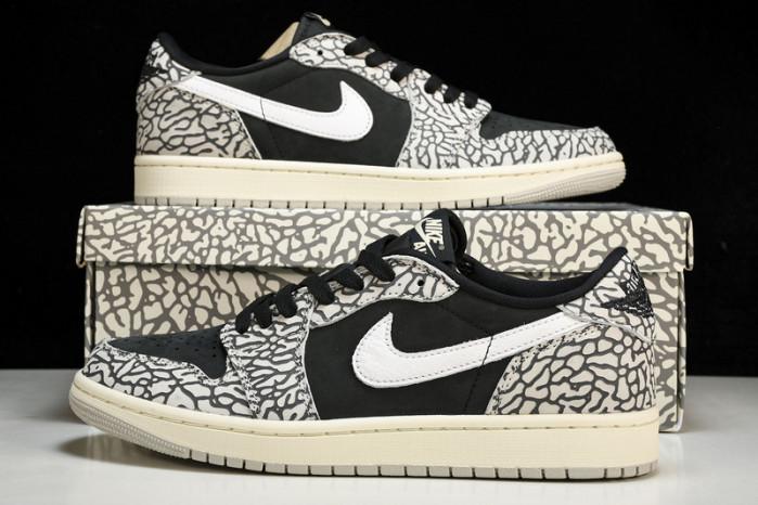 jordan 1 retro low og black cement - cz0790-001