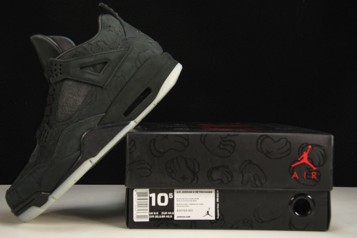 nike air jordan 4 retro kaws black 930155 001
