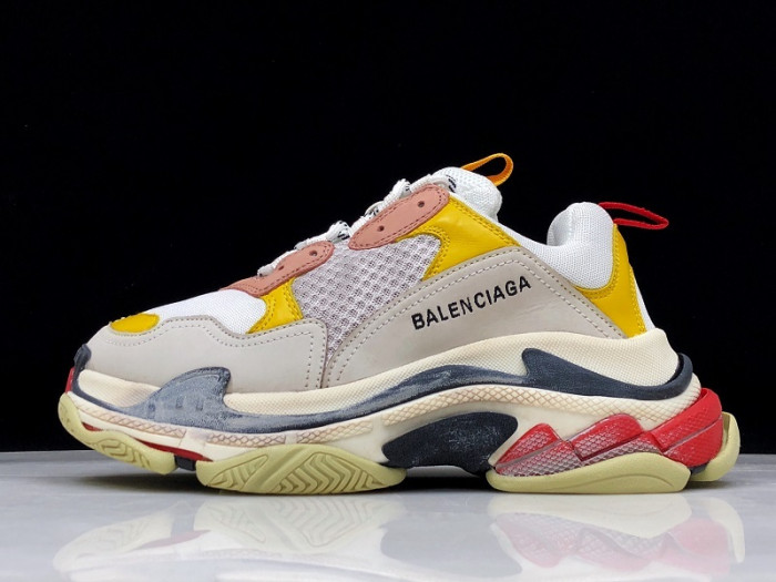 bl triple s cream yellow red 490672 w09o5 9035