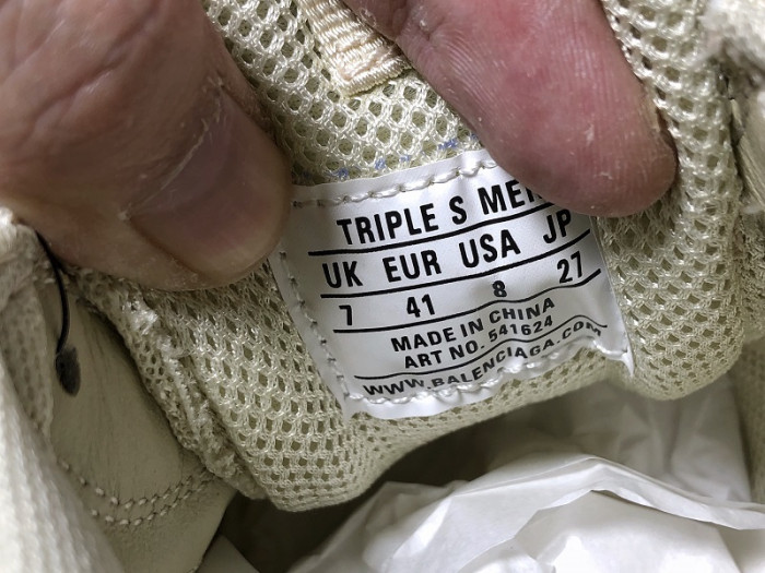 bl triple s trainers clear sole gold and white 541624 w09o1 9005