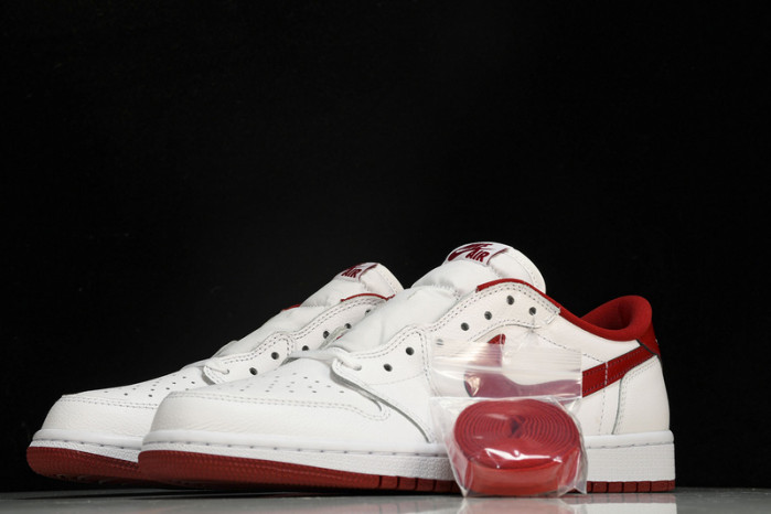 jordan 1 retro low white varsity red - 705329-101