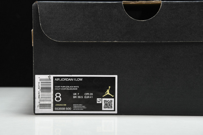 jordan 1 low court purple white - 553558-500