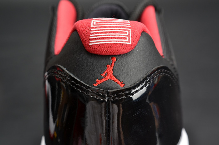 air jordan 11 retro lof "bred" black/ red mens 528895-012